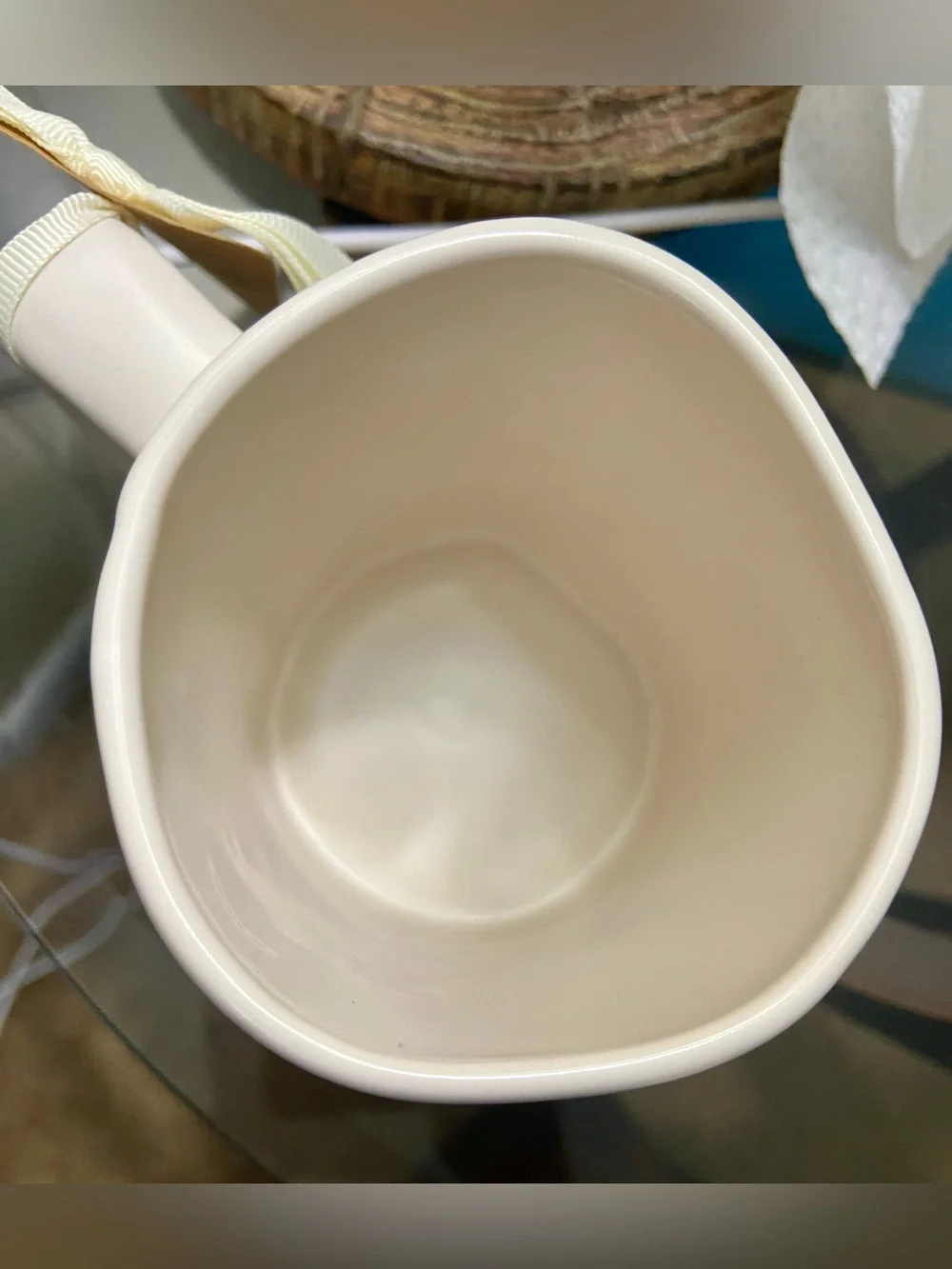 Rae Dunn Joy to the World White Ceramic Mug with Nativity Scene on other side